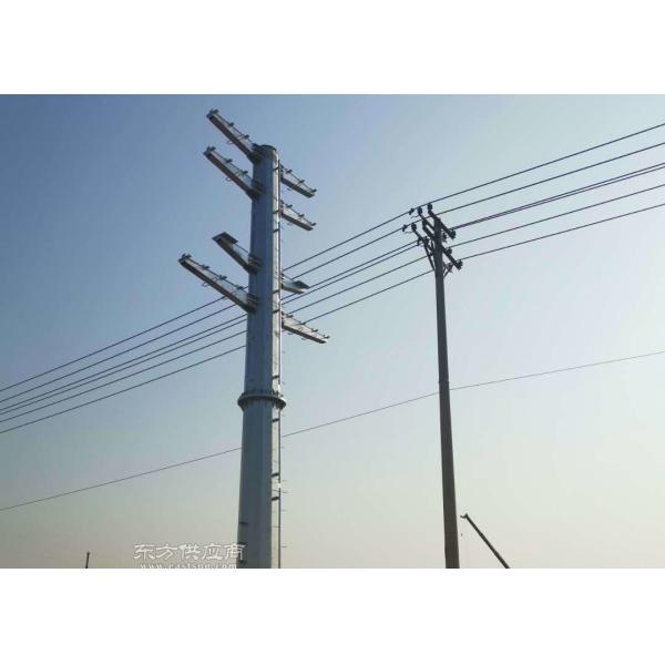 Quality 16mm Galvanized Steel Electrical Utility Power Pole With Insert Mode for sale