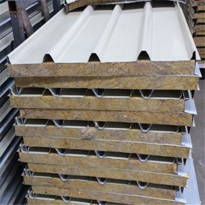 960 type fireproof rock wool sandwich panels with 0.376mm for prefabricated
