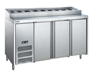 Quality +6℃ to 0℃ Pizza Commercial Refrigerator Freezer 400L Air Cooling Food Case for sale