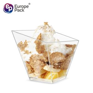 Buy cheap Transparent disposable 2oz plastic dessert cups with irregular shape from wholesalers