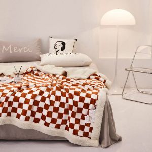 Buy cheap All-Season Checkerboard Pattern Blanket Warm and Fashionable Addition to Your Home from wholesalers