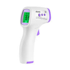 Three Colors Backlight Forehead Fever Thermometer High Accuracy With One Click