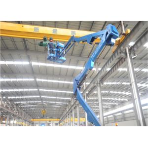 Accessing Narrow Space Single Man Lift , Aerial Boom Lift Precise Maneuverabilit