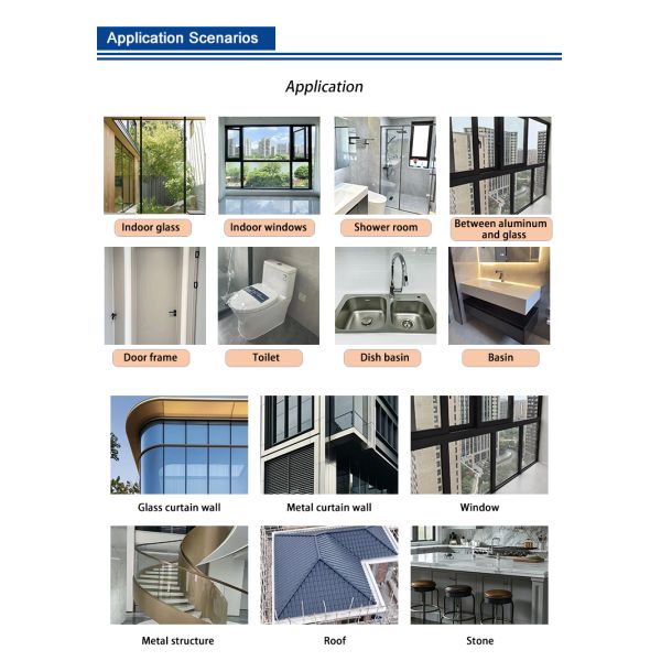 Fast Curing White Acetoxy Silicone Sealant Waterproof Glass Bath