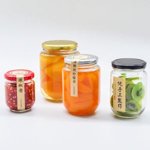 Buy cheap 350ml 450ml Honey Glass Packaging Jars With Metal Lid from wholesalers