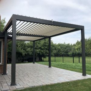 Buy cheap 3.0mm Garden Aluminum Pergola Louvered Roof Waterproof Gazebo from wholesalers