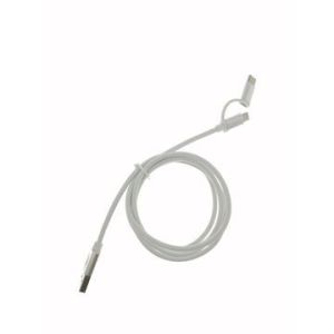 Buy cheap White TPE Micro USB to Type C 2 in 1 USB Data Cable USB Charging Cable For Computer, Mobile Phone, Tablet, Power Bank from wholesalers