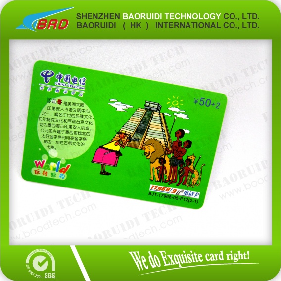 Quality Eco Friendly Plastic Business Card PVC Card Printing Scratch Card for sale
