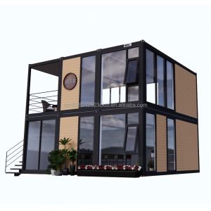 Modern Wooden Appearance Flat Packaging Mobile House Steel Frame Galvanized