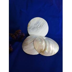 Buy cheap White Color Natural Mother Of Pearl MOP plate in 8cm or 10cm or customized size available from wholesalers