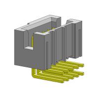 Buy cheap 1.27mm Box Header Connector Dual Row R/A Dip Type 1.0AMP product