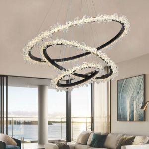 Buy cheap Simple Atmosphere Crystal Wreath Modern Pendant Light Warm White Light from wholesalers