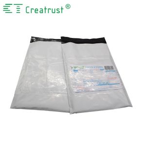 Buy cheap Custom Plastic Courier Bag with Pouch Fedex Express Bag with Transparent Pocket from wholesalers