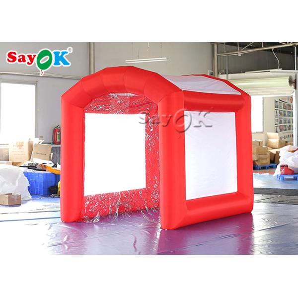 Inflatable Intergrated Disinfection Tent In Supermarket Red And White