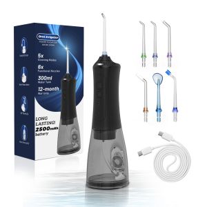 Buy cheap Water Dental Flosser Cordless Teeth Cleaner IPX7 Waterproof 6 Tips 5 Modes 5 Intensities from wholesalers