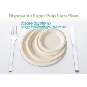Buy cheap Ecofriendly Paper Pulp Sugarcane Bagasse 10" Round Plates,dessert dinner deep thali paper compostable bioplastic bagasse from wholesalers