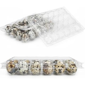 Buy cheap Small Plastic Egg Cartons - Clear 2 Dozen Quail Eggs Tray - Reusable Storage Holder For Small, Pheasant, Pigeon Eggs from wholesalers