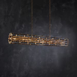 Buy cheap Bronze Night Rod Rectangular Pendant Dimmable Ajustable Chain/Rod for Commercial Spaces from wholesalers