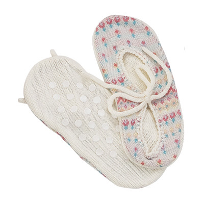 Quality Acrylic Non Slip Aloe Infused Spa Socks Flower Printed With PVC Dot for sale