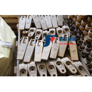 Customized VOLVO Loader Parts , Wheel Loader Bucket Teeth / Adapter