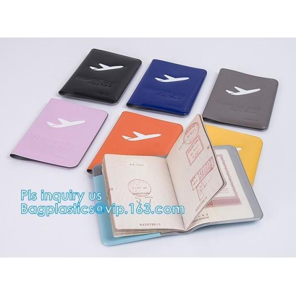 shinny promotion PVC Passport cover or Passport Case, PU and PVC grid card