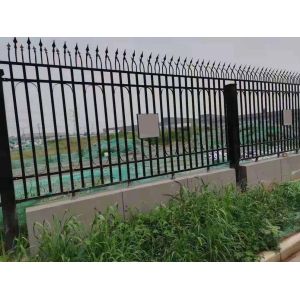 8x10FT Galvanized Metal Tubular Fencing Customized Black Security Fencing
