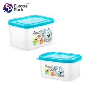 Cartoon pattern Plastic food containers with lids preservation box