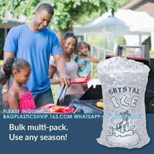 10 Lb. Plastic Drawstring Ice Bags 12 X 21 Inch Heavy-Duty Plastic Ice Bags With