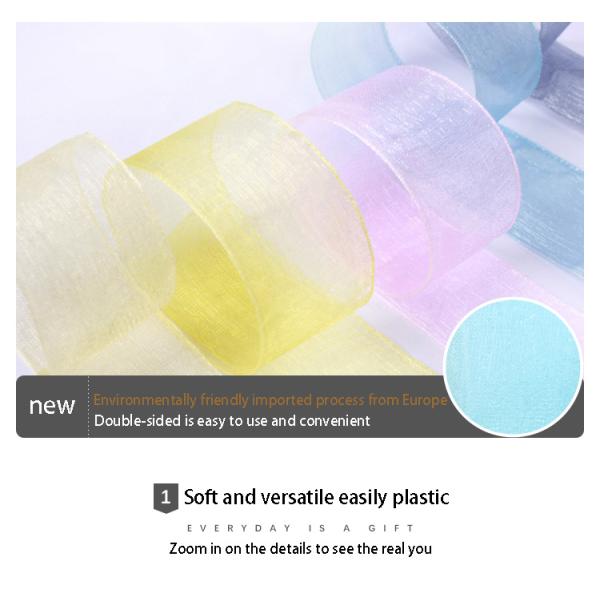 Customized logo designer ribbon gift ribbon organza ribbon