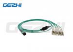 Buy cheap MPO to LC 8/12 Fibers OM3 50/125 Multimode Fiber Optic Patch Cord Breakout Cable from wholesalers