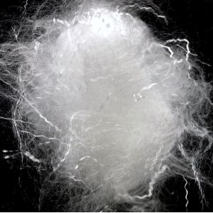 Siliconized PLA Polylactic Acid Fiber / Corn Fiber 2D×51mm White Color