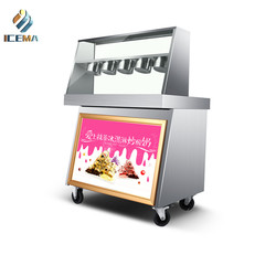 Buy cheap Commercial Fried Ice Cream Roll Maker Machine Double Pans from wholesalers