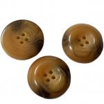 Buy cheap 19mm Four Holes Plastic Coat Buttons Horn Effect Round Brown Plastic Buttons from wholesalers