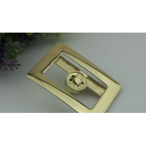 Buy cheap Custom shiny gold zinc alloy rectangle magnetic button lock for handbags from wholesalers