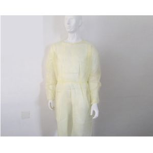 Buy cheap Lightweight Yellow PP Disposable Isolation Gowns with Elastic Wrist product
