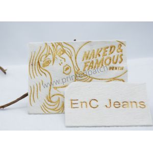 China Hot Stomped OEKO PU Leather Jean Patches Girl Pattern on sale