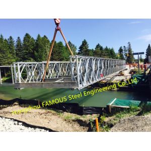 Buy cheap Army Portable Steel Bailey Bridge Painted Or Hot Dip Surface Treat Earthquake Heavy Snow Bearing from wholesalers