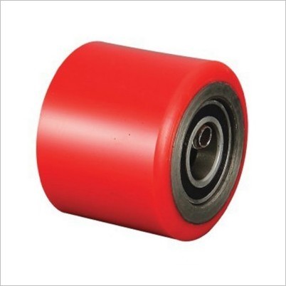 Quality Pallet jack PU roller load wheels 80*60mm for sale