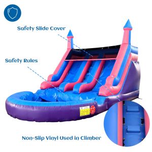 Buy cheap Outdoor Commercial Double Lane Inflatable Water Slides With Pool from wholesalers
