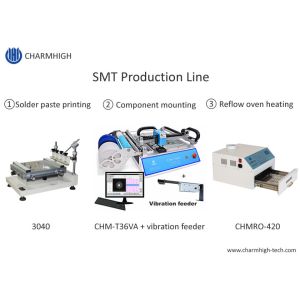 Buy cheap Small PCB Assembly Line Stencil Printer 3040 , CHMT36VA Smt Machine , 420 Reflow Oven product