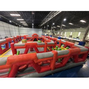 Buy cheap Red Trampoline Park Fun City Inflatable Theme Park Amusement Park Big Adult Inflatable Bounce Houses For Sale For Kids from wholesalers