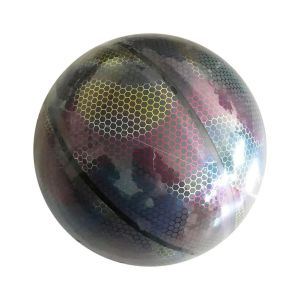 Luminous Basketball Ball Holographic Reflective Lighted Flash Ball Glowing
