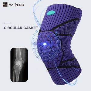 Compression Elastic Knee Support Sleeve Silicone Protective Gear Honeycomb Knee