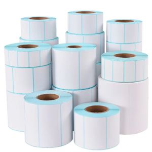 Buy cheap Custom White Sticker Thermal Label Self Adhesive Blank Thermal Sticker from wholesalers