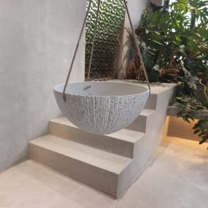 Buy cheap Round Plastic Hanging Planters 260*260*120MM For Indoor / Outdoor Spaces from wholesalers