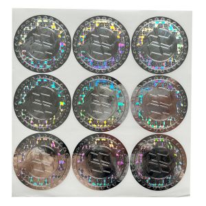 Buy cheap Customized Logo Circle Holographic Sticker Label Rainbow Effect from wholesalers