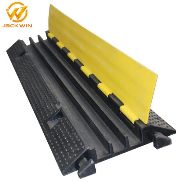 Buy cheap Strong Flexible One Meter Yellow Jacket 3 Channel Cable Protector , Rubber Cable Ramps from wholesalers