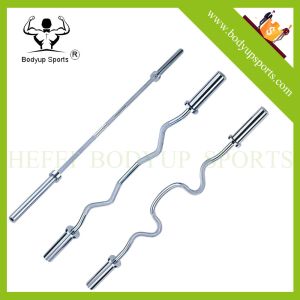 Buy cheap wholesales 47"Solid Steel Chrome OB Curl Bar for weight lifting from wholesalers