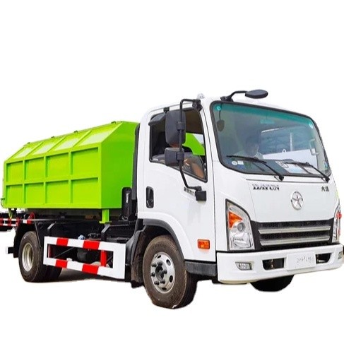 Customized Hook Lift Waste Compactor Truck 4x2 With 7CBM 9 CBM Garbage Boxes