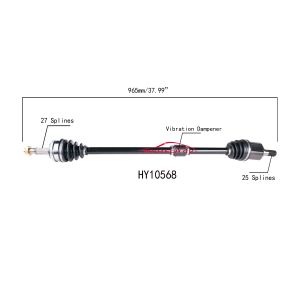 Buy cheap HY10568 CV Axle Assembly Heavy Duty Clamp TPEE Boot  Cold Forging Grinding Process Technology EXTREME Weather Unit from wholesalers